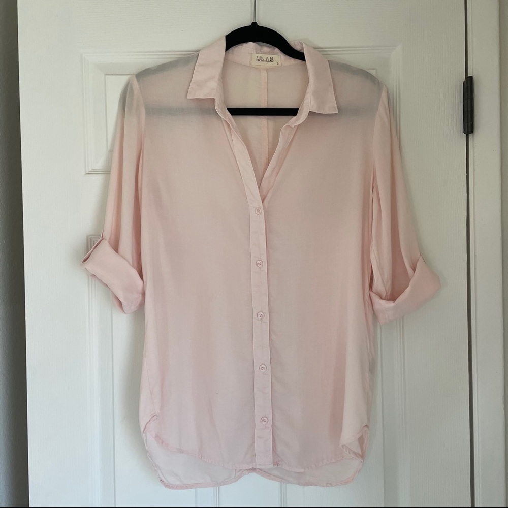 Bella Dahl Pink Button Up Blouse